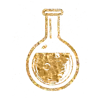 golden decorative flask design